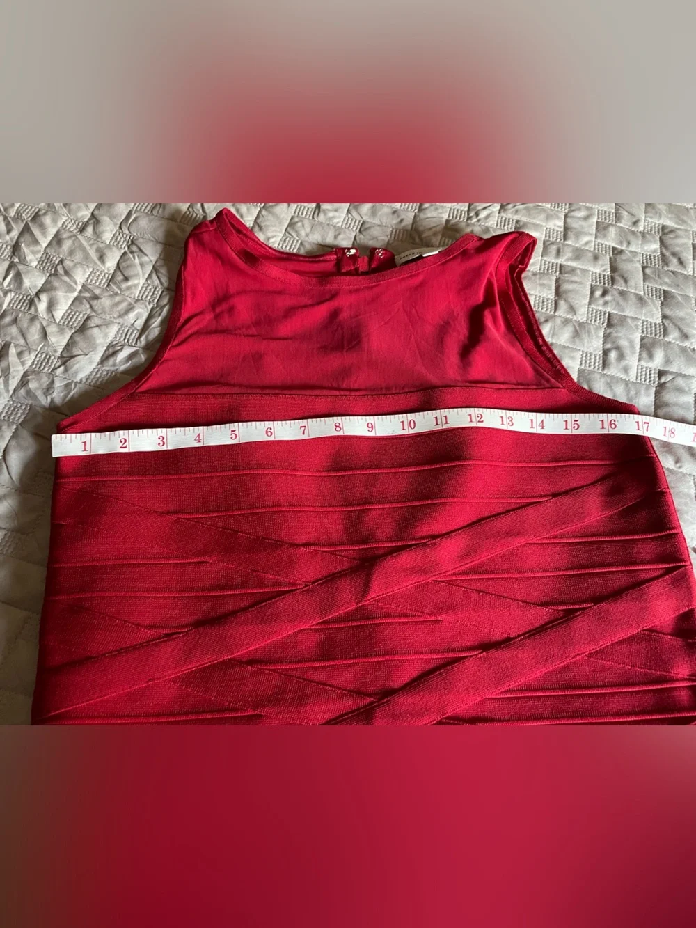 Dress the Population Red Sleeveless Bodycon Dress